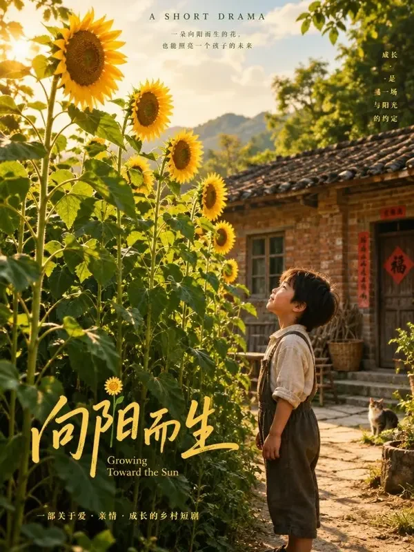 《老屋门前的向日葵》- 黄果短剧亲情治愈短剧封面 《老屋门前的向日葵》- 黄果短剧亲情治愈短剧封面